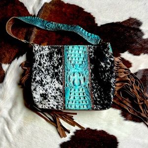 Dancing Cactus Designs Cowhide Purse